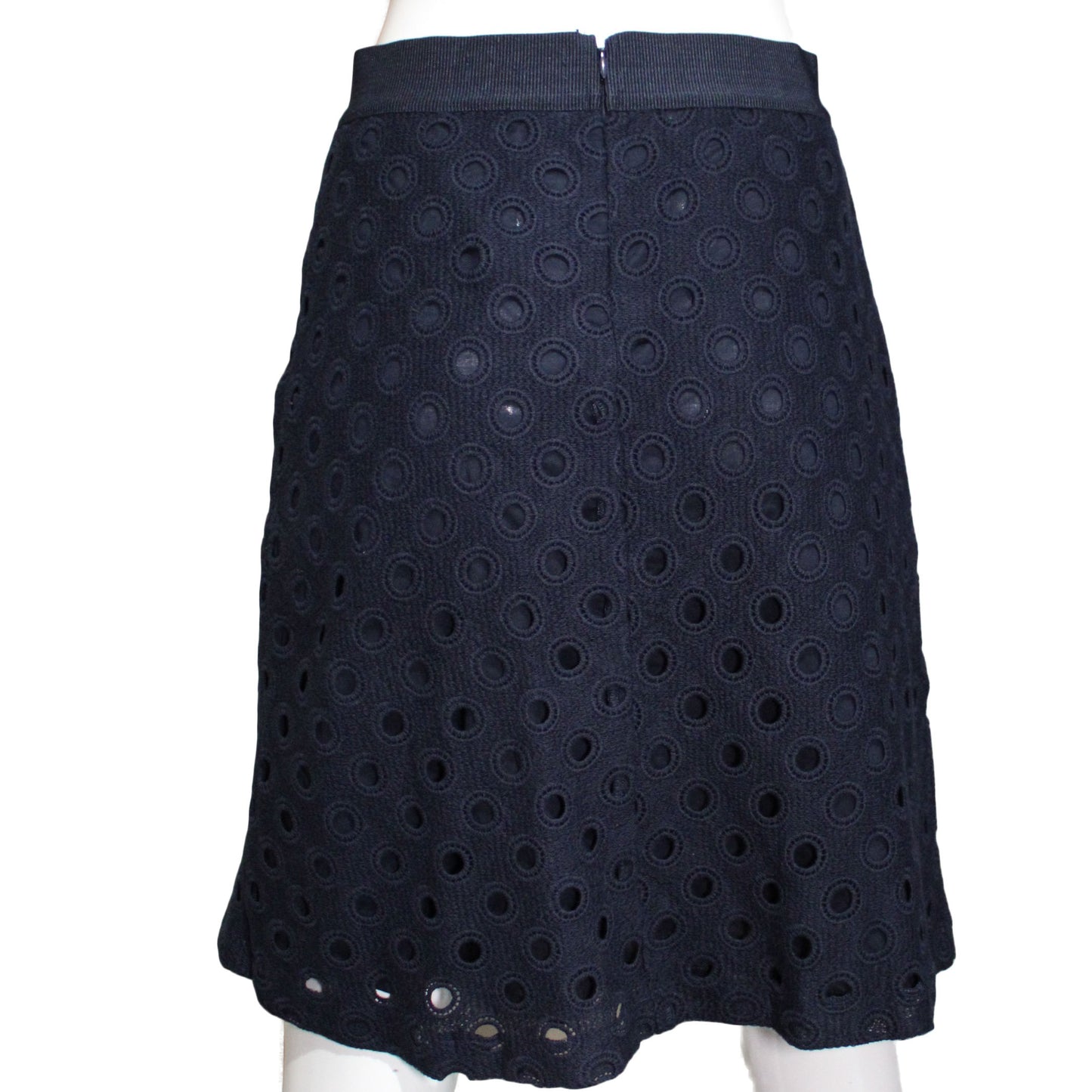 Lands End Women's Size 0 Petite Eyelet Aline Skirt, Radiant Navy