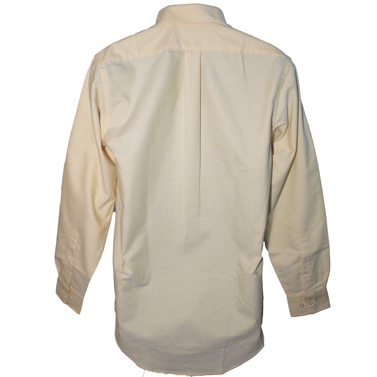 Lands End Men's Small (34-36), Long Sleeve Oxford Dress Shirt, Chamois (yellow)