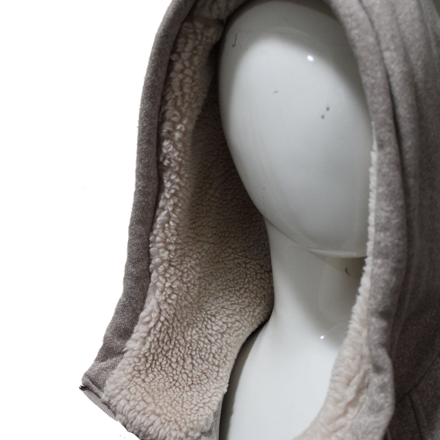 1 Madison Expedition Ladies' Size Large, Knit Full Zip Hooded Jacket, Cream, Customer Return