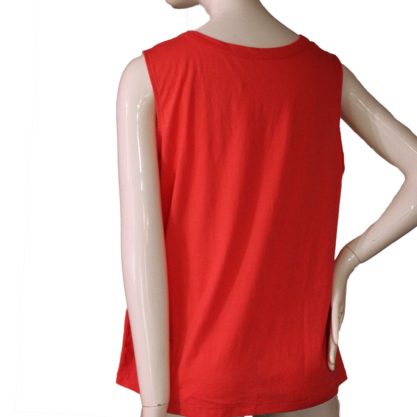 Lands' End Women Size XL Petite, Gathered Shell Shirt, Coral Rock (pink)