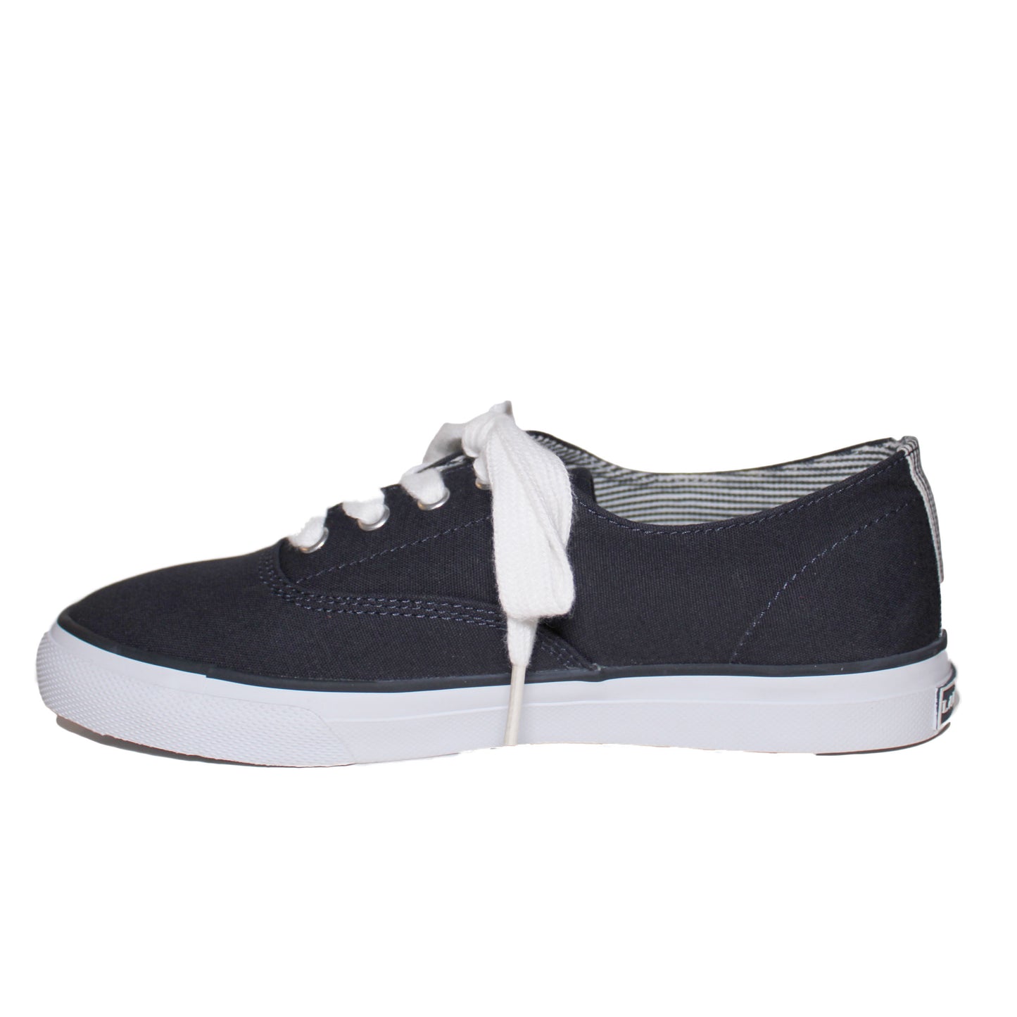 Lands End Mainstay Womens Size 5.5, Canvas Oxford Sneaker, Classic Navy