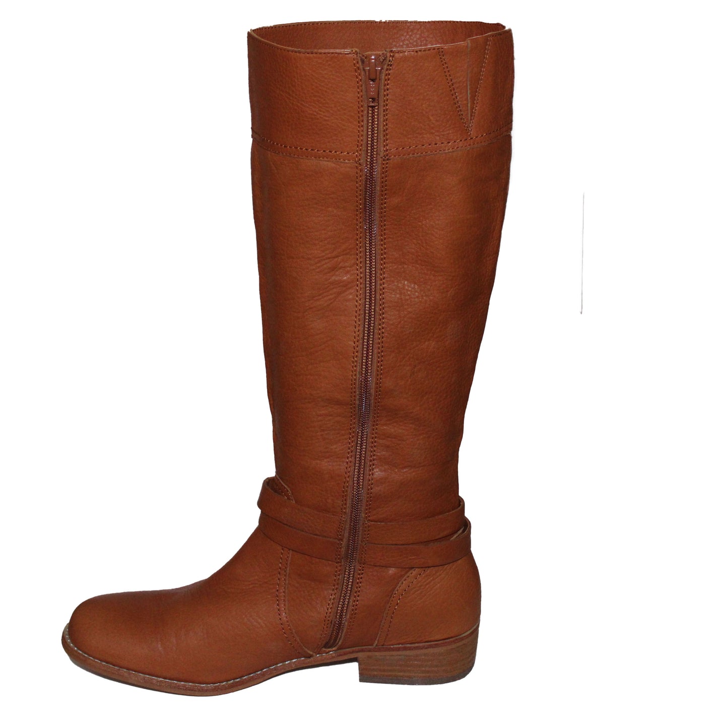 Lands End Blakeley Riding Boot, Women's Size 6.5, Leather, Hazelnut $249