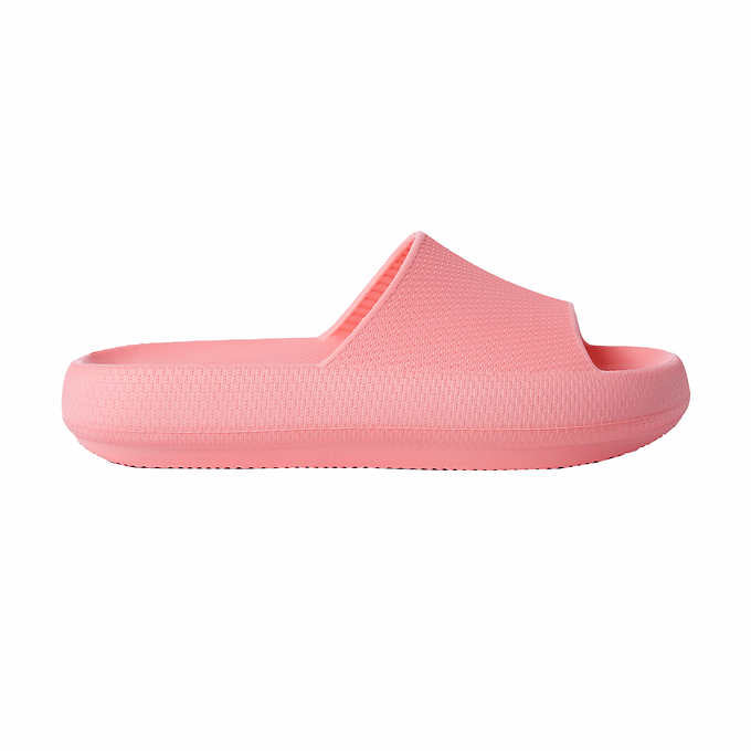 32 Degrees Women's Size Medium (7.5-8.5) Cushion Slide Shower Sandal, Pink, Customer Return