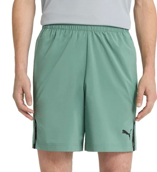 PUMA Men's Size XL (37) Woven Elastic Waist Drawstring Shorts, Green