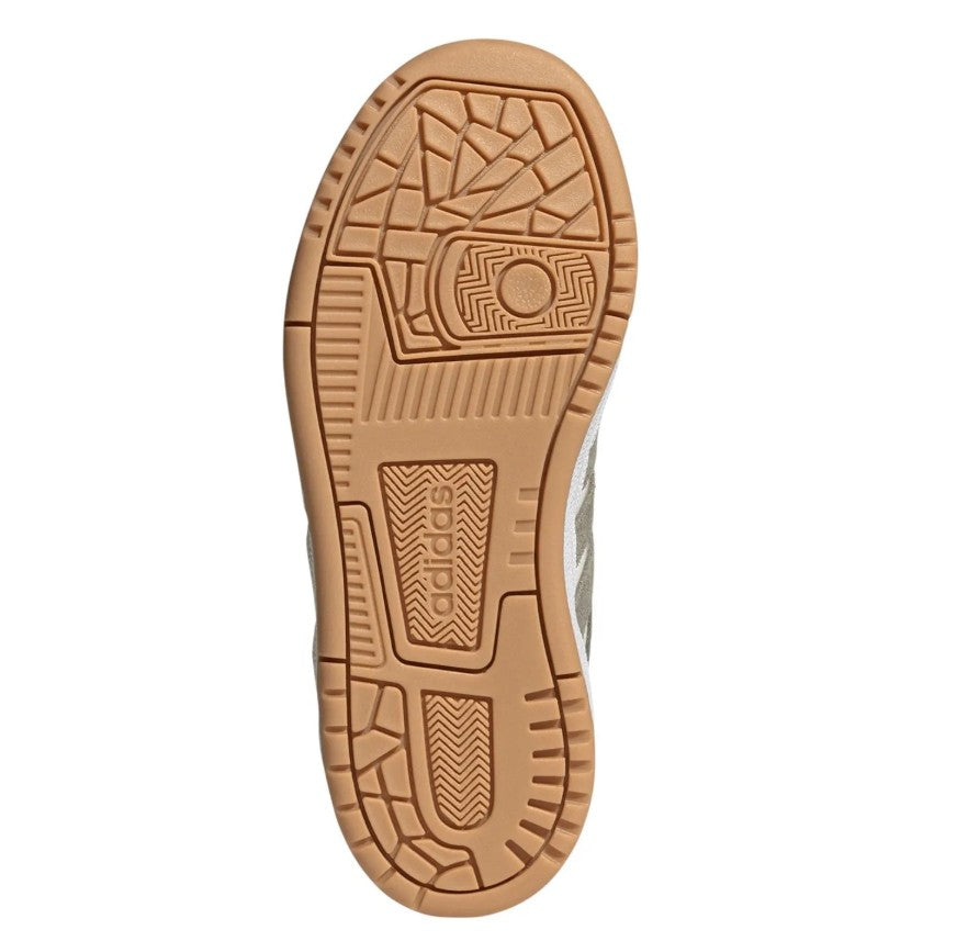 adidas Break Start Kid's Size 12, Court Shoes Hook & Loop, Silver Pebble