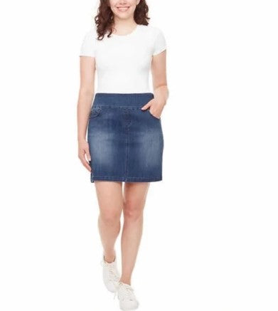 S.C. & CO. Ladies' Size XS (2) Pull-on Comfort Skort, Denim Blue