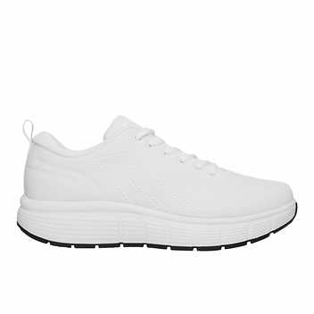 Kirkland Signature Men's Size 9 Comfort Walker Sneakers, White, New Ships without Box