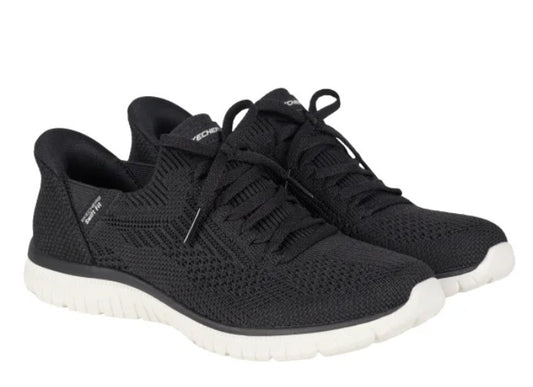 Skechers Women's Size 7.5 Virtue Swift Fit Hands Free Shoe, Black, Grade A