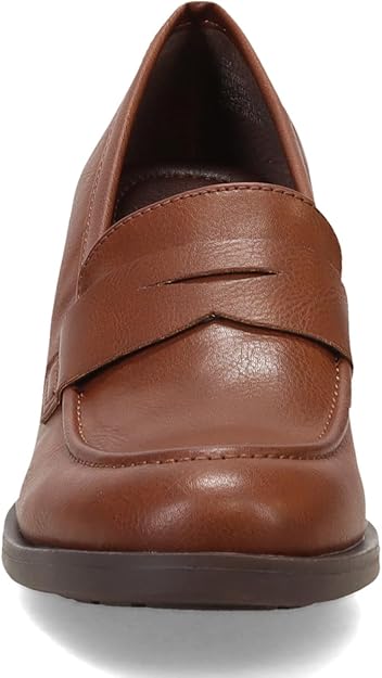 BOC by Born Benedict Womens Size 6, Stacked Heel Loafers Slip On Shoes, Brown