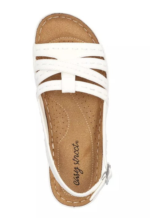 Easy Street Women Size 5 M, Kehlani Slingback Comfort Sandals, White