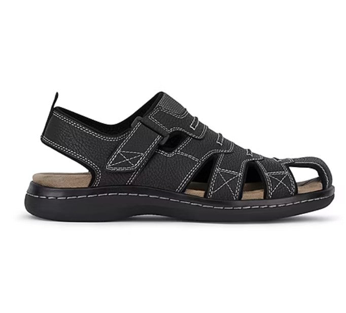 Dockers Men's Size 9 W, Searose Strap Fisherman Sandals, Black