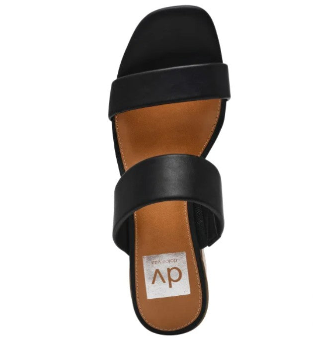DV by Dolce Vita Ladies' Size 8.5 Sharona Heel Strap Sandal, Black, NWOB