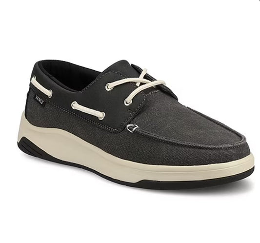 Vance Co Catamaran Mens Size 12, Round Slip-On Boat Shoes, Black