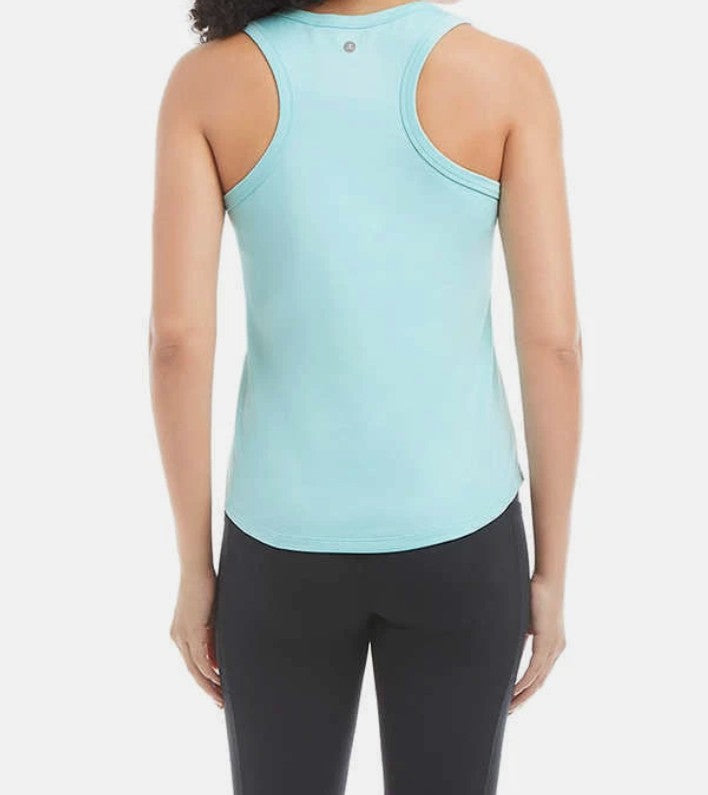 Danskin Ladies' Size XXL (18), 2-pack Air Brushed Tank Tops, Aqua (1) White (1)