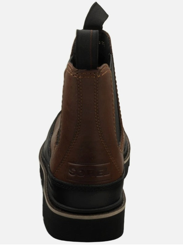 SOREL Men's Size 10, Slabtown 62' Moc Waterproof Chelsea Boots, Tobacco Black