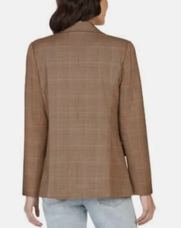 Matty M Ladies' Size Small (4-6) Classic Blazer, Tobacco Brown