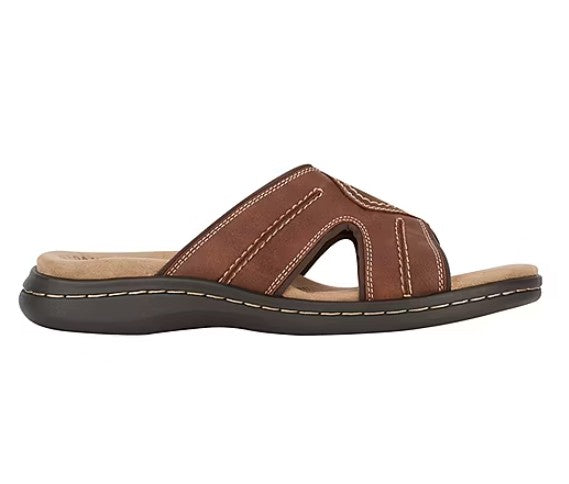 Dockers Men's Size 10 Wide, Sunland Slide Memory Foam Sandals, Rust, Grade A