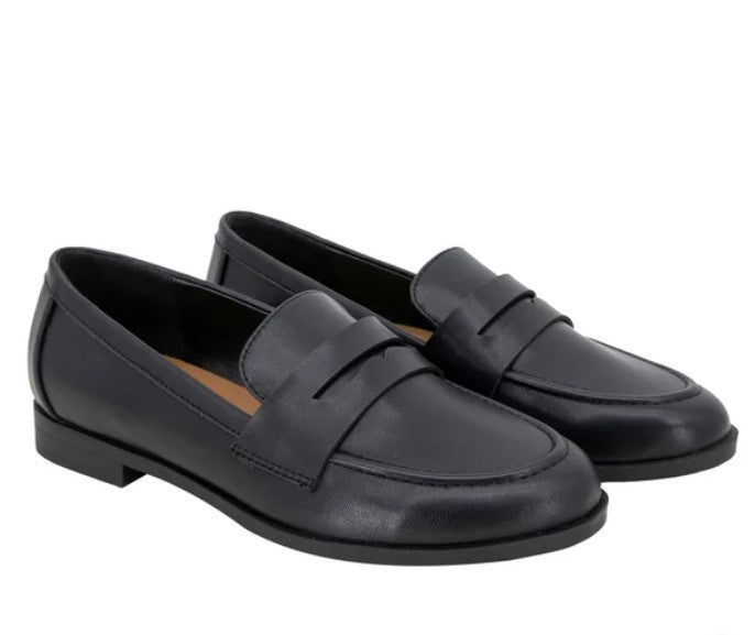 Kensie Ladies' Size 10 Penny Loafers Shoes, Black, Customer Return
