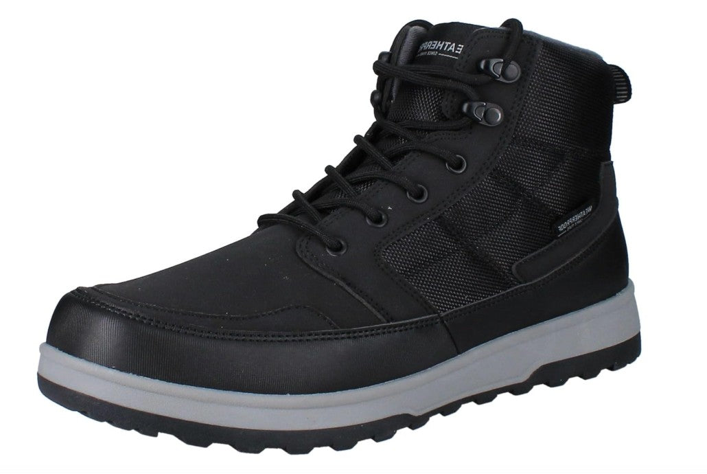 Weatherproof Men's Jenkins Size 9, Lace-Up Sneaker Ankle Boots, Black