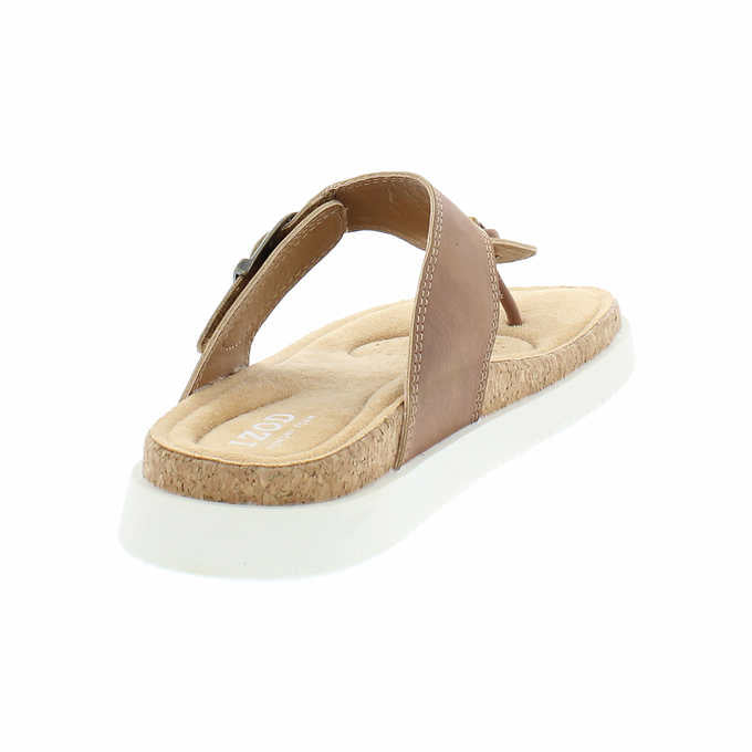 Izod Ladies' Size 8, Charcy Strap Sandal, Brown NEW SHIPS WITHOUT BOX