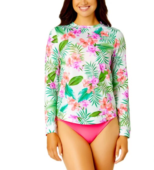 Hurley Ladies' Size Large (12) Long Sleeve Sun Protection Shirt UPF 50+
