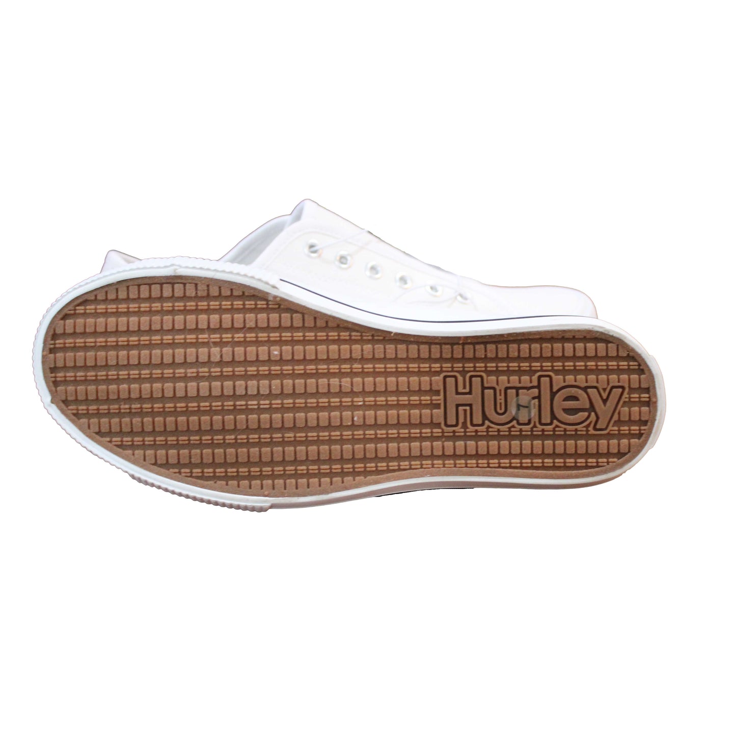 Hurley Ladies Size 8 Chloe Slip on Canvas Sneaker Shoes, White, New Ships without Box