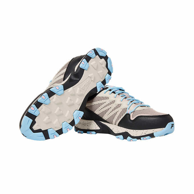 Fila Quadrix Ladies' Size 7, Trail Shoe, Silver - Coral, NEW Ships without Box