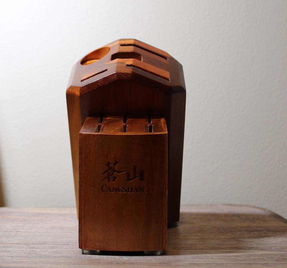 Cangshan L1 Series Acacia Wood Knife Block for 11 pieces, Pre-owned (block only)