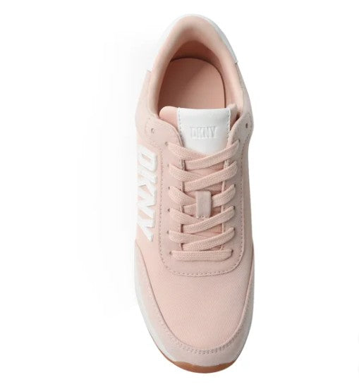 DKNY Ladies' Size 8 Lace Up Sneakers Shoes, Pink (Blush)