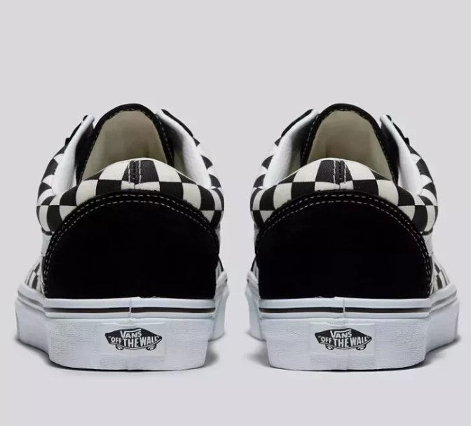 Vans Old Skool Size Men's 6 / Ladies' 7.5 Lace-up Shoes, Black/White Check, New in Box