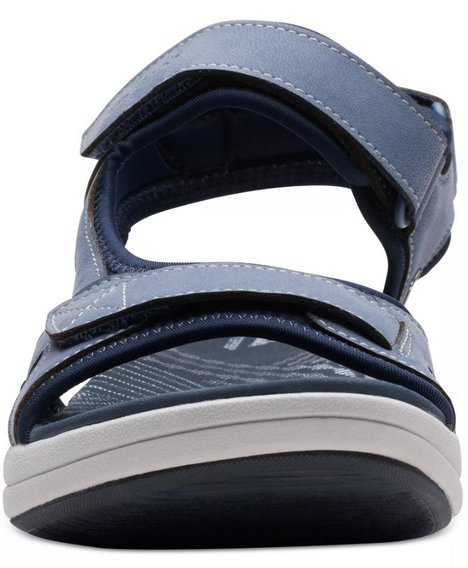 Clarks Womens Size 8.5, Cloudsteppers Mira Bay Strappy Sport Sandals, Denim Blue