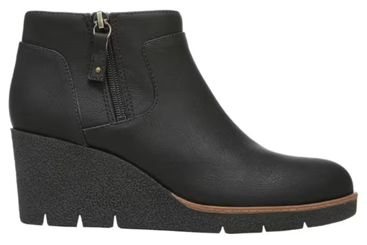 Dr Scholl's Ladies' Size 7, Wedge Ankle Booties Boots, Black, Grade A