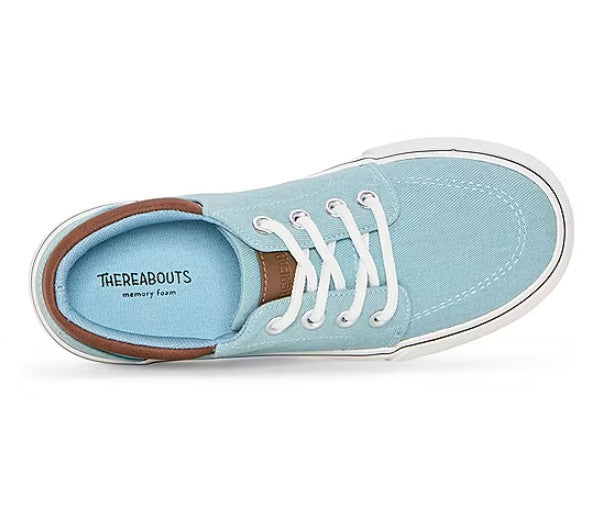 Thereabouts Big Kids Size 6, Knox Lace Up Canvas Shoes, Washed Teal, NO BOX