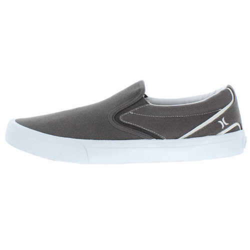 Hurley Men's Size 12 Canvas Slip-on Shoe, Gray, Customer Return