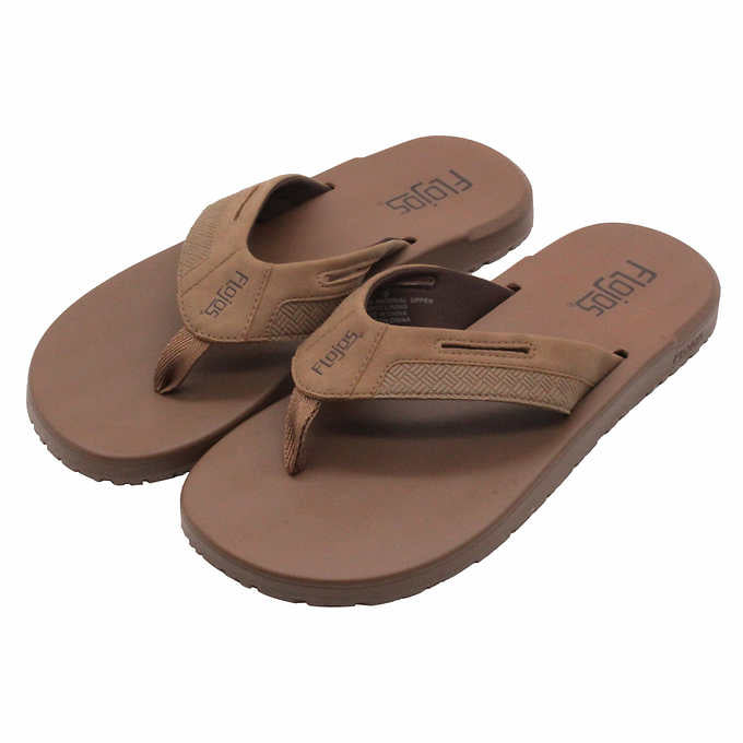 Flojos Men's Size 10, Flip Flop Sandals, Tan