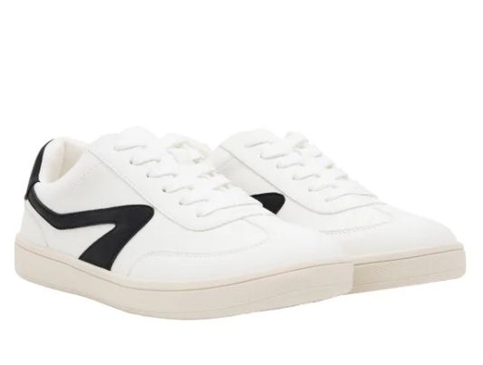 DV by Dolce Vita Ladies' Size 10 Sneaker Shoes, White/Black, Customer Return