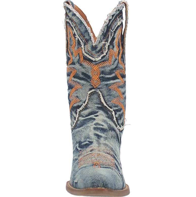 Dingo Women Size 6 M, Y'all Need Dolly Denim Cowboy Boots, Blue