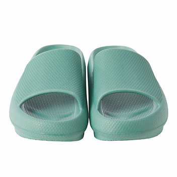 32 Degrees Ladies Size X-Large (11-12) Cushion Slide Shower Sandal, Mint Green, Customer Return