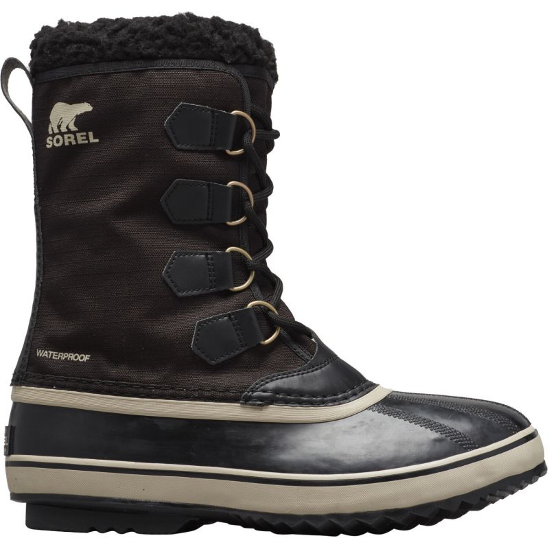 SOREL Men's Size 13, 1964 Pac Nylon Waterproof Boots, Black/Ancient Fossil