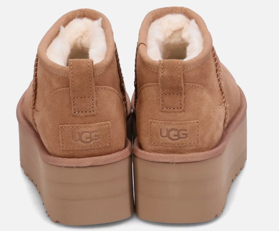 Ugg Ladies' Size 10 Ultra Mini Platform Boot, Chestnut, New in Box