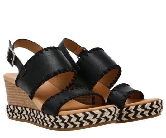 DV by Dolce Vita Ladies' Size 9.5 Wedge Heel Strap Sandals, Black