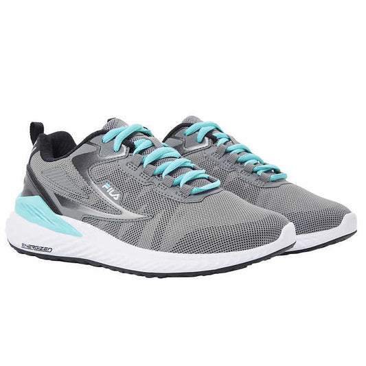 Fila Trazoros Ladies' Size 8.5 Lace-up Athletic Shoes, Gray-Teal