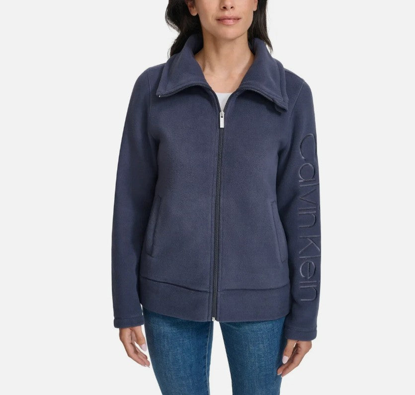 Calvin Klein Women's Size Large (10-12), Polar Fleece Jacket, Dark Gray, Grade A