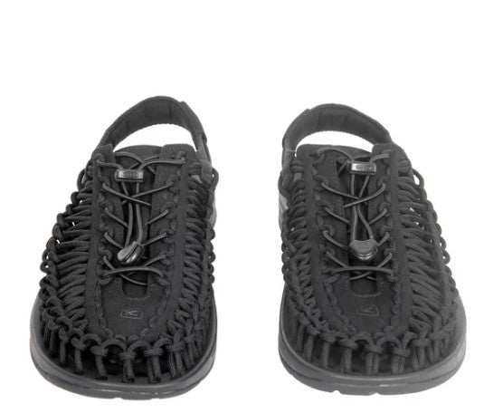 KEEN Men's Size 12, Uneek Traction Sandals Bungee Cinch, Black, New in Box