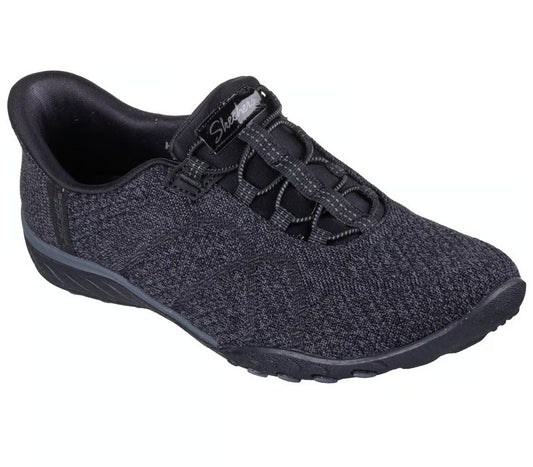 Skechers Slip-ins, Women's Size 10, Breathe-Easy Knitty Waves, Black, New-NO BOX