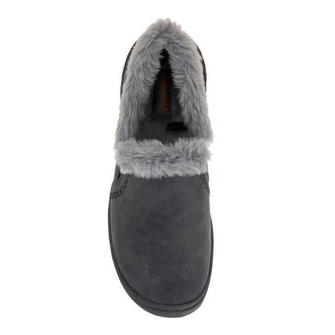 JSport Willa Ladies Size 7.5, Slip on Faux Fur All Terra Shoes, Black, Customer Return
