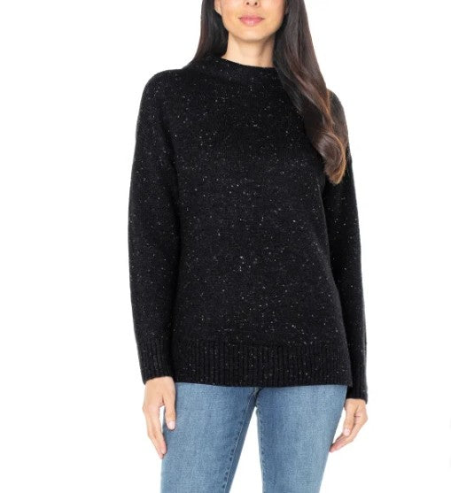 Well Worn Ladies' Size X-Small (0-2) Nep Yarn Sweater, Black
