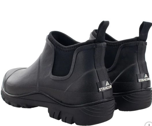 Staheekum Men's Size 8 Waterproof Ankle Rain Boot, Black, Customer Return