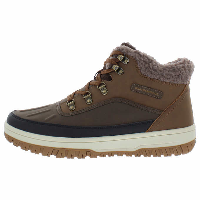 Weatherproof Men's Slope Size 9 Lace-Up Sneaker Boot, Brown, Customer Return