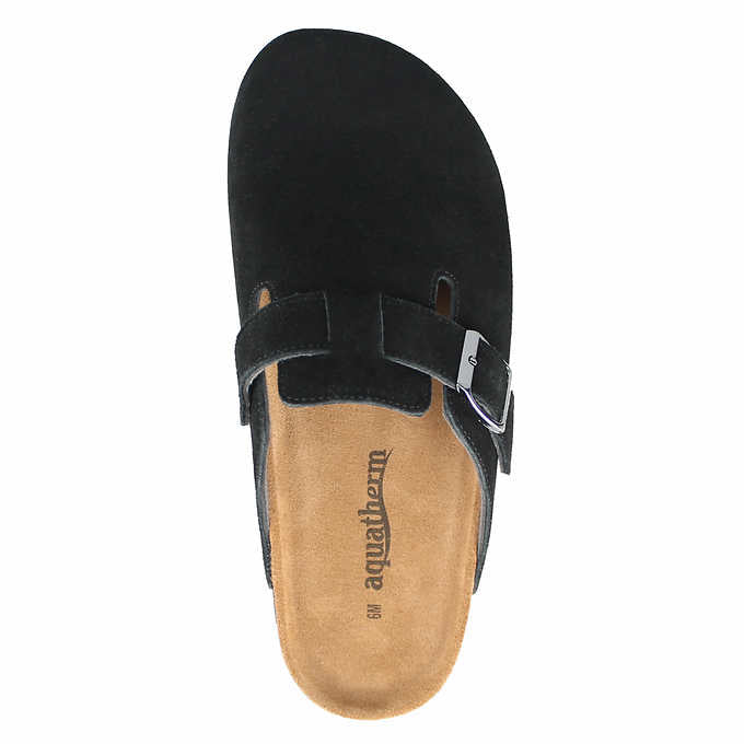 Aquatherm Ladies' Size 7 Suede Clog, Black, New Ships without Box